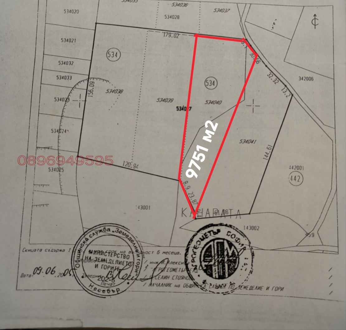 Продава ЗЕМЕДЕЛСКА ЗЕМЯ, гр. Обзор, област Бургас