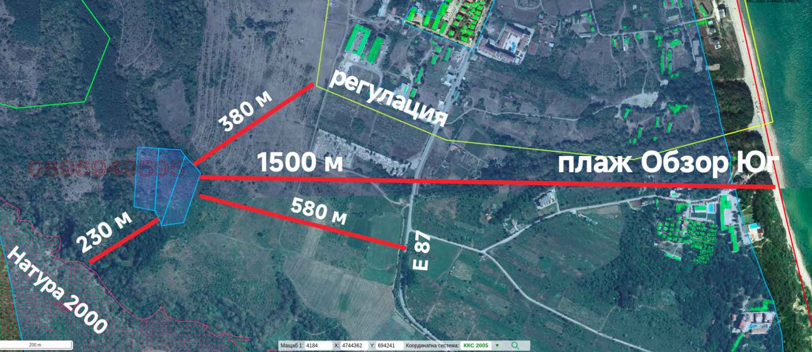 Продава ЗЕМЕДЕЛСКА ЗЕМЯ, гр. Обзор, област Бургас, снимка 3 - Земеделска земя - 55014615