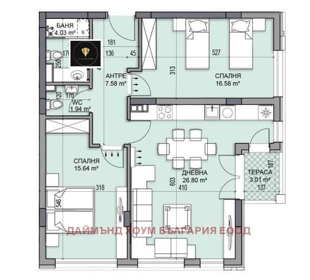 Продава 3-СТАЕН, гр. Пловдив, Гагарин, снимка 2 - Апартаменти - 55057830