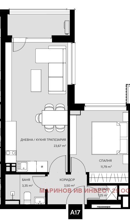 Till salu  1 sovrum Sofia , Krastova vada , 70 kvm | 34499863 - bild [4]