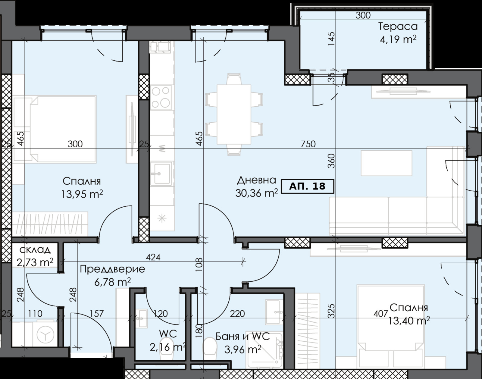 Продава 3-СТАЕН, гр. Пловдив, Тракия, снимка 2 - Апартаменти - 53855130