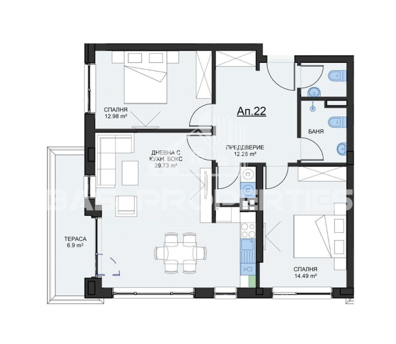 Продава 3-СТАЕН, гр. София, Малинова долина, снимка 1 - Aпартаменти - 49254446