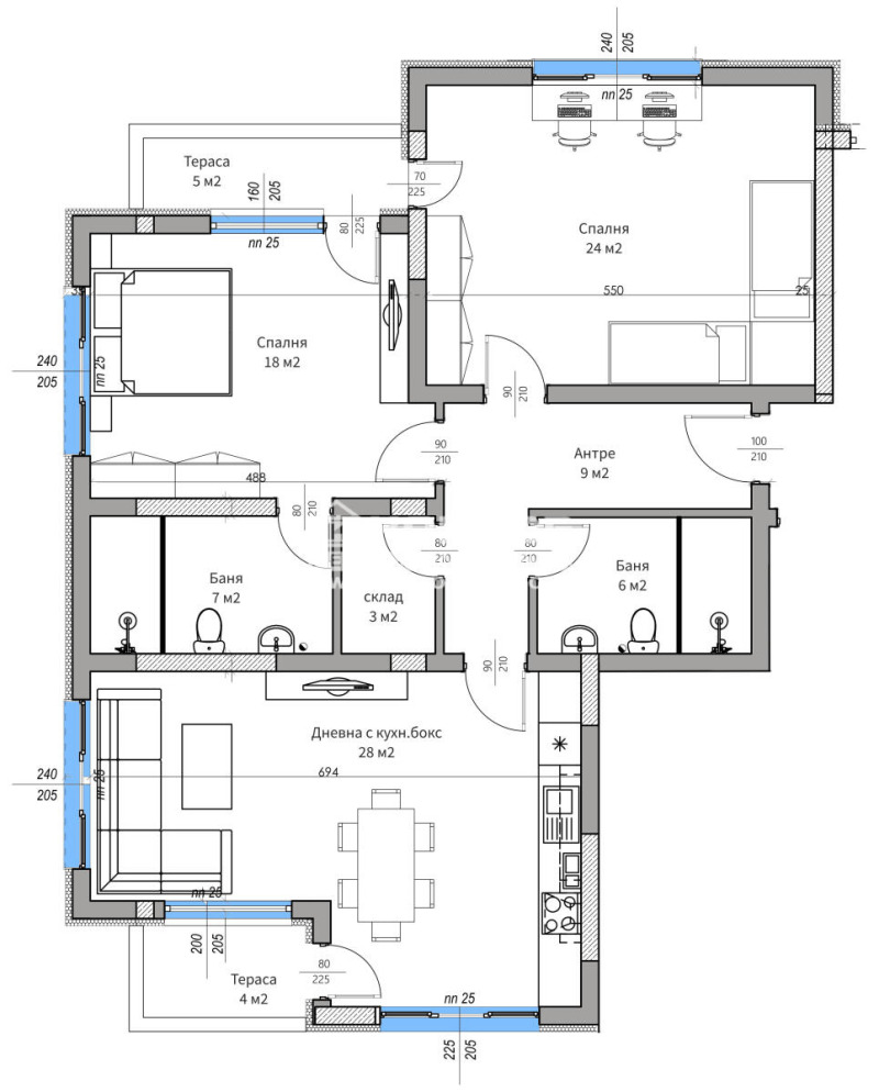 Продава 3-СТАЕН, гр. Пловдив, Кючук Париж, снимка 2 - Апартаменти - 53561187