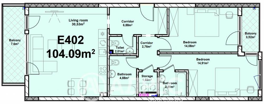 Продава 2-СТАЕН, гр. София, Полигона, снимка 4 - Апартаменти - 53365806