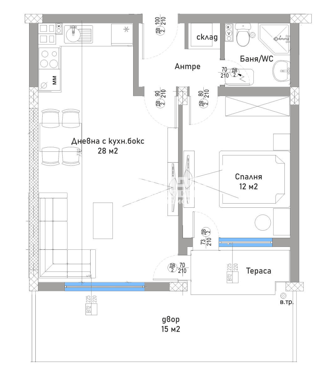 Продава 2-СТАЕН, гр. Пловдив, Кючук Париж, снимка 7 - Апартаменти - 54831696