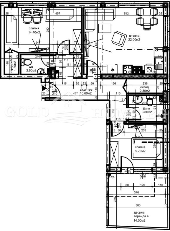 Продаја  2 спаваће собе Пловдив , Христо Смирненски , 73 м2 | 94577187 - слика [4]