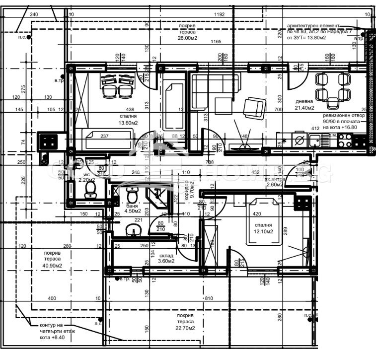Продаја  2 спаваће собе Пловдив , Христо Смирненски , 73 м2 | 94577187 - слика [10]