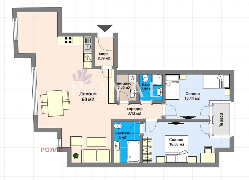Satılık  2 yatak odası Sofia , Oborişe , 135 metrekare | 38812668