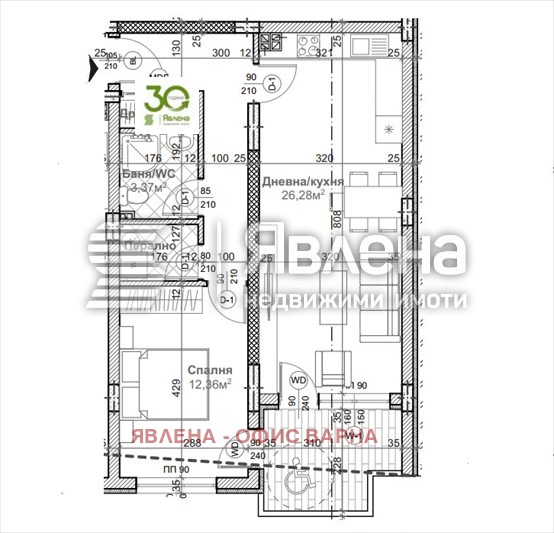 Продава 2-СТАЕН, гр. Варна, Левски 1, снимка 2 - Aпартаменти - 49173488