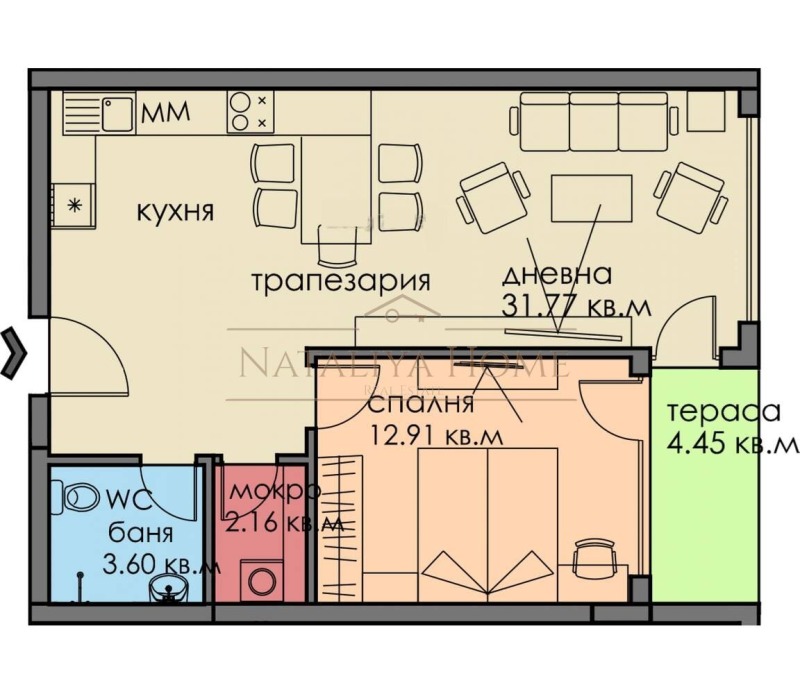 Продава 2-СТАЕН, гр. Бургас, Сарафово, снимка 2 - Aпартаменти - 49205129