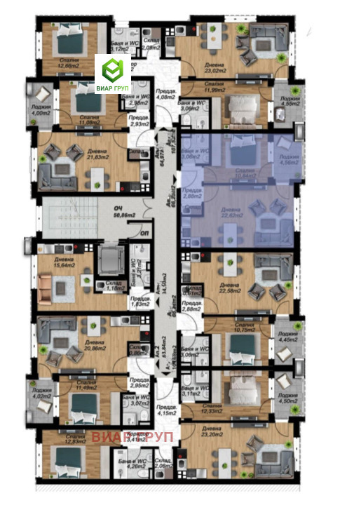 Te koop  1 slaapkamer Plovdiv , Belomorski , 66 m² | 99281768 - afbeelding [2]