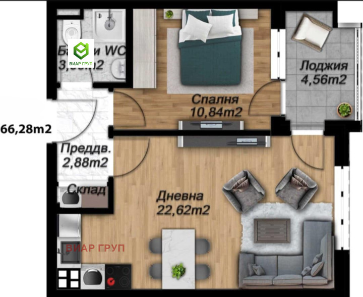 Te koop  1 slaapkamer Plovdiv , Belomorski , 66 m² | 99281768