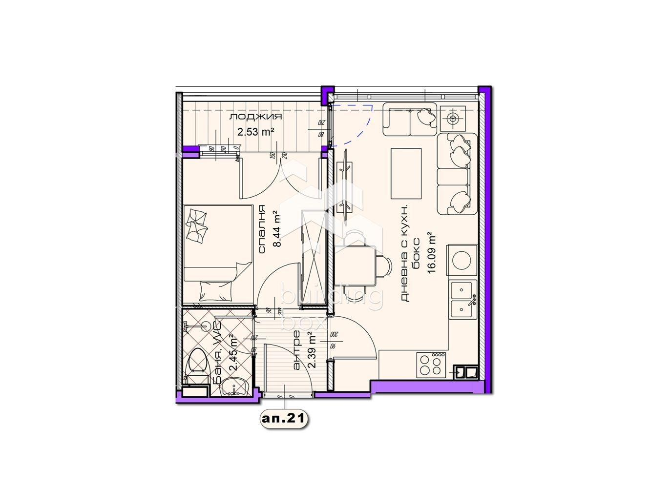 Продава 2-СТАЕН, гр. Шумен, Добруджански, снимка 2 - Апартаменти - 55997704