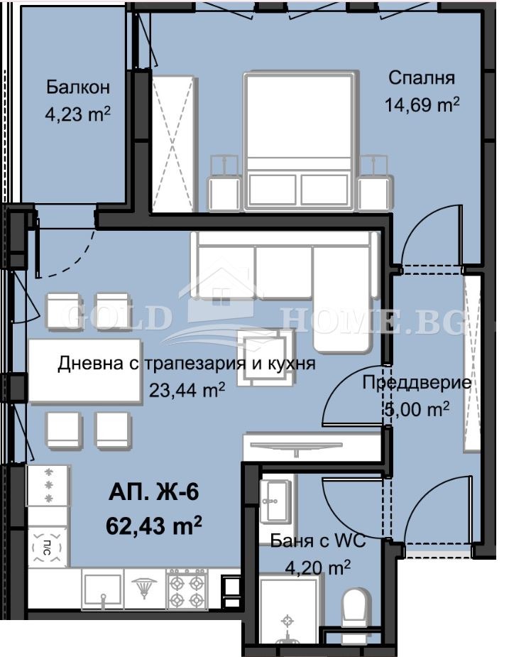 Продава 2-СТАЕН, гр. Пловдив, Христо Смирненски, снимка 12 - Апартаменти - 54854871