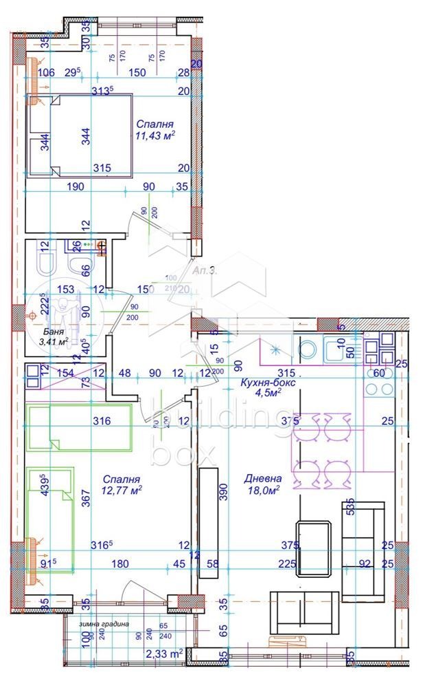 Продава  3-стаен град София , Триъгълника , 80 кв.м | 62941882 - изображение [11]