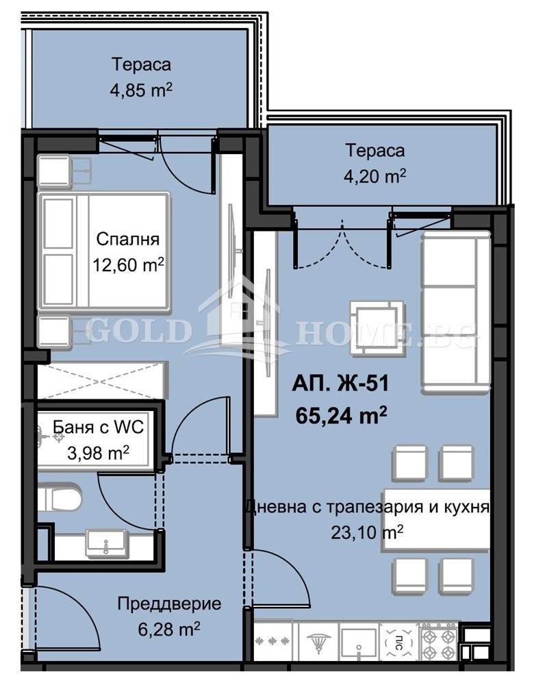 Продава 2-СТАЕН, гр. Пловдив, Христо Смирненски, снимка 16 - Апартаменти - 54854871