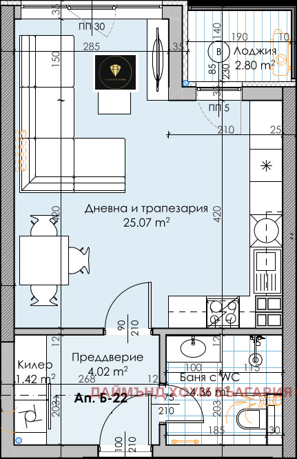 Na prodej  Studio Plovdiv , Karšijaka , 52 m2 | 89068895 - obraz [2]