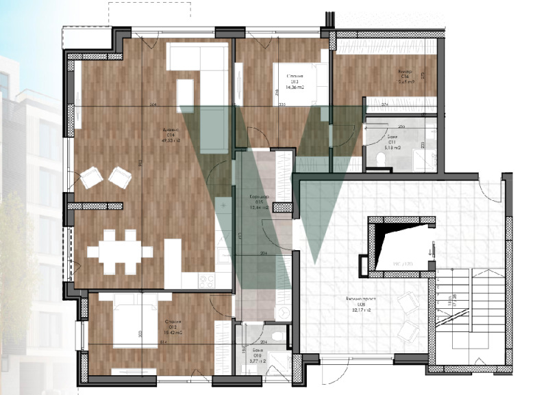 En venta  2 dormitorios Plovdiv , Jristo Smirnenski , 150 metros cuadrados | 11203801 - imagen [2]