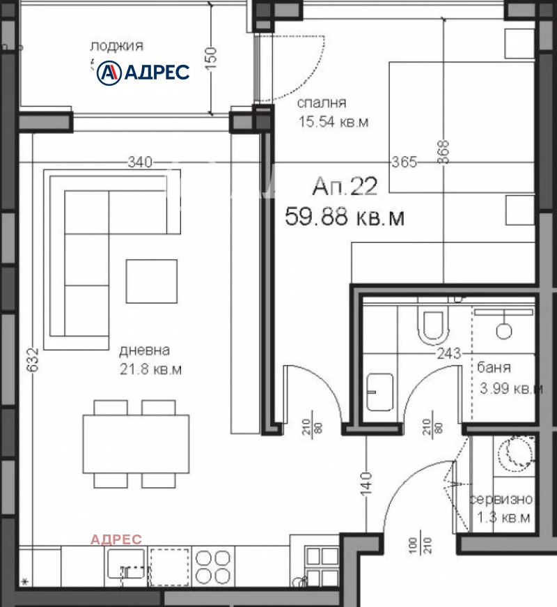 Продава 2-СТАЕН, гр. Варна, Аспарухово, снимка 4 - Aпартаменти - 48966454