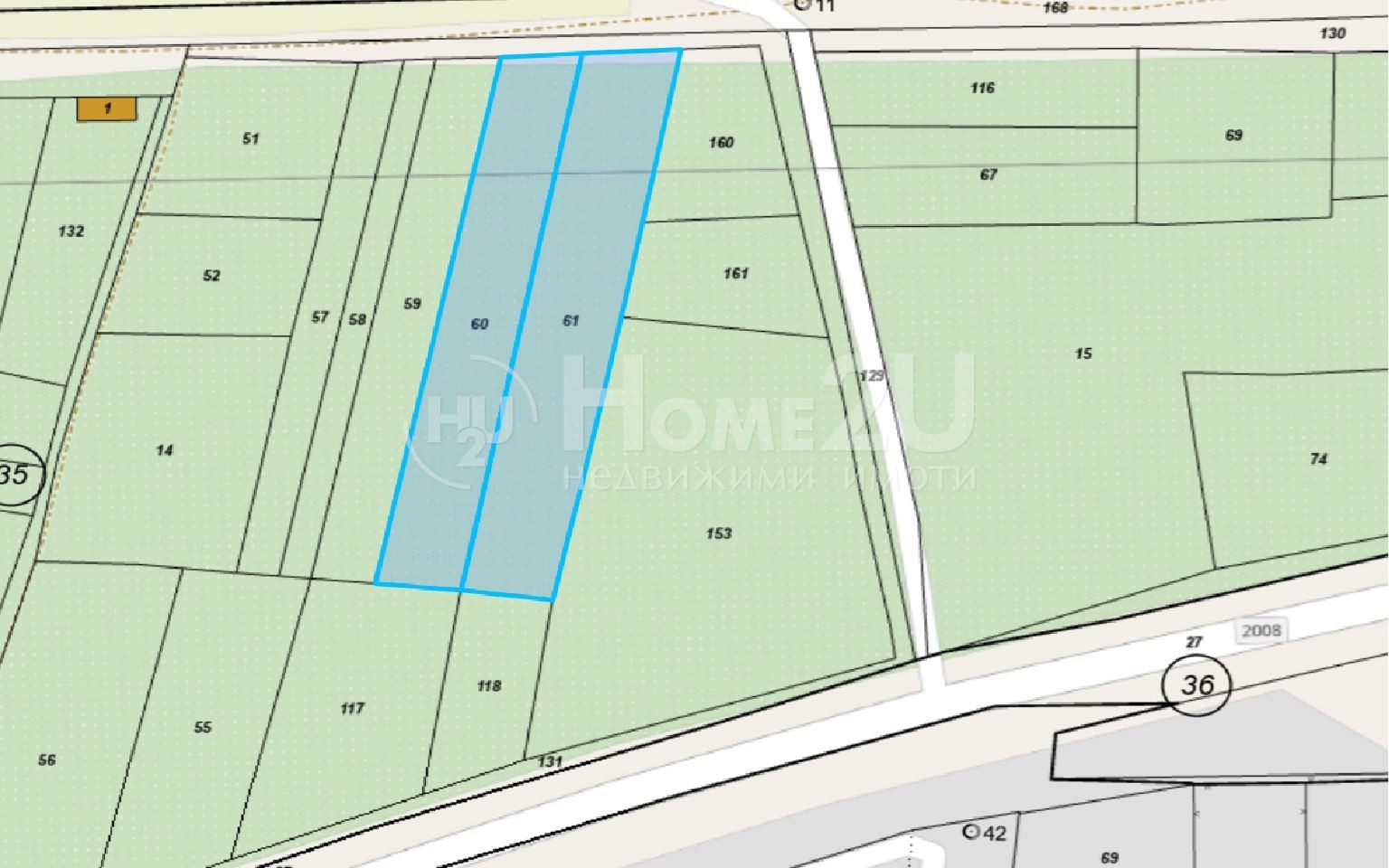 Продава ПАРЦЕЛ, с. Езерово, област Варна, снимка 2 - Парцели - 51977897