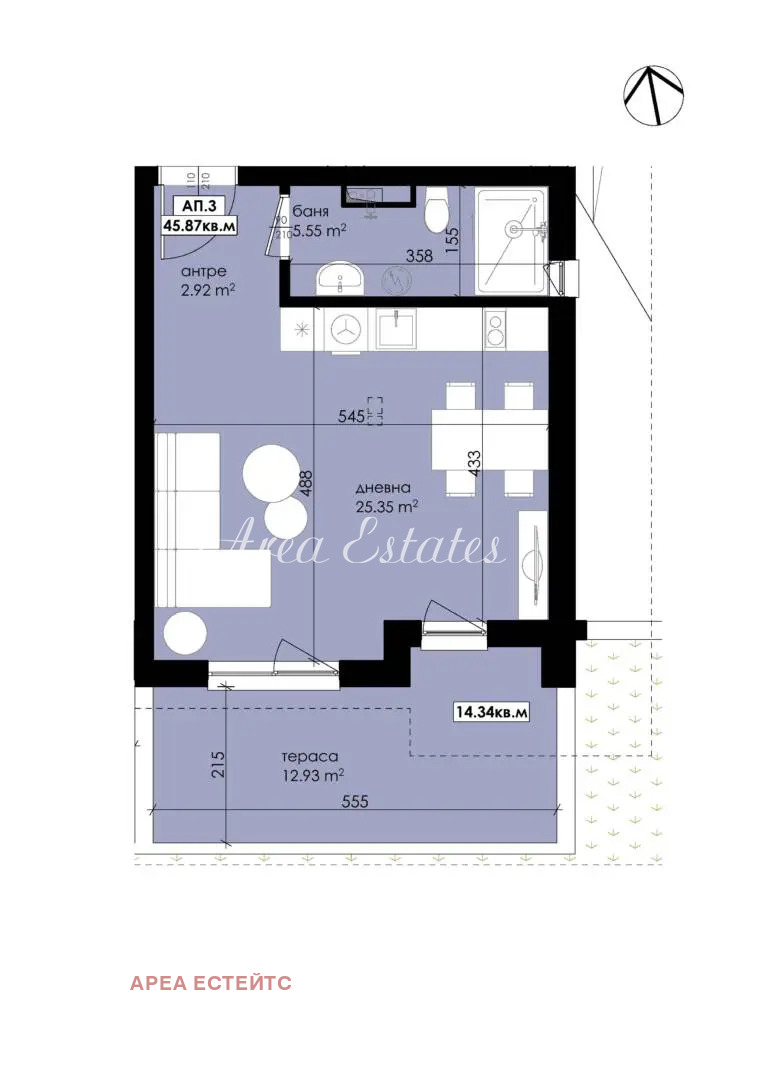 Продава 1-СТАЕН, област Бургас, гр. Созопол • 79900 € / 156270.82 лв. • 16625038 1
