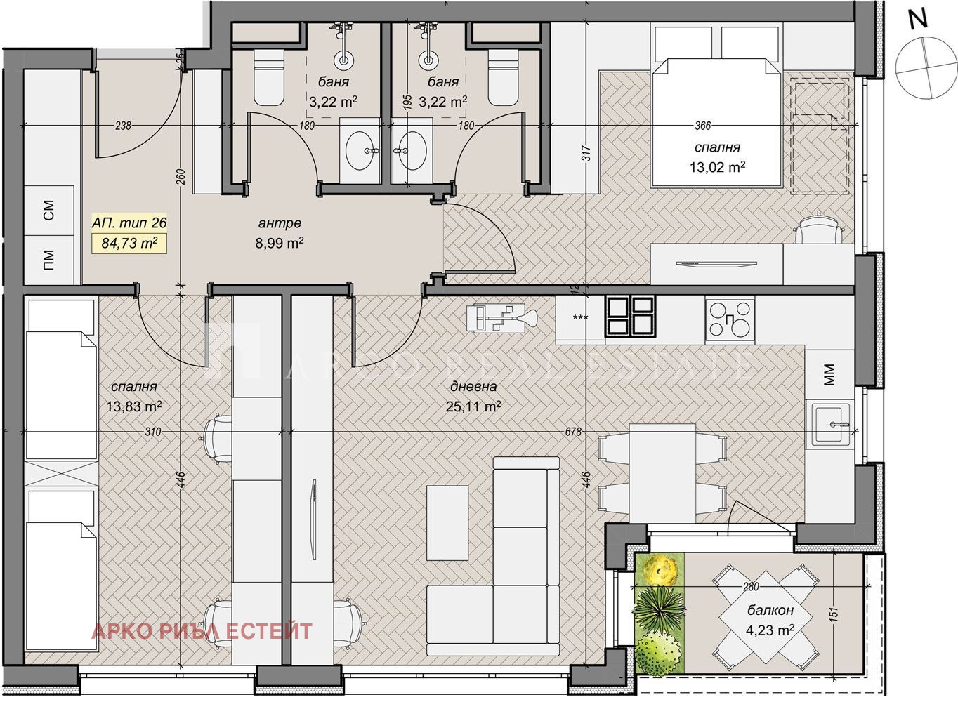 Продава 3-СТАЕН, гр. София, Левски Г, снимка 2 - Апартаменти - 53486415
