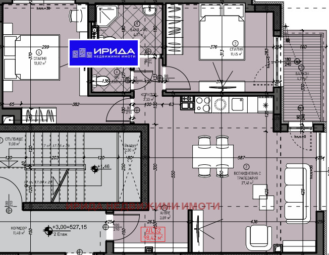 Satılık  2 yatak odası Sofia , Levski V , 99 metrekare | 30463504