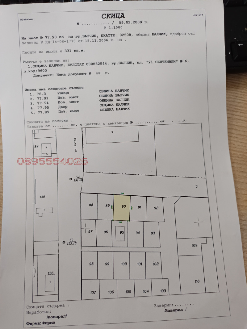 Продава ПАРЦЕЛ, гр. Балчик, област Добрич