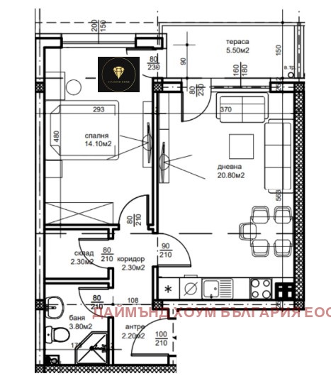 Zu verkaufen  1 Schlafzimmer Plowdiw , Belomorski , 67 qm | 83484407 - Bild [2]