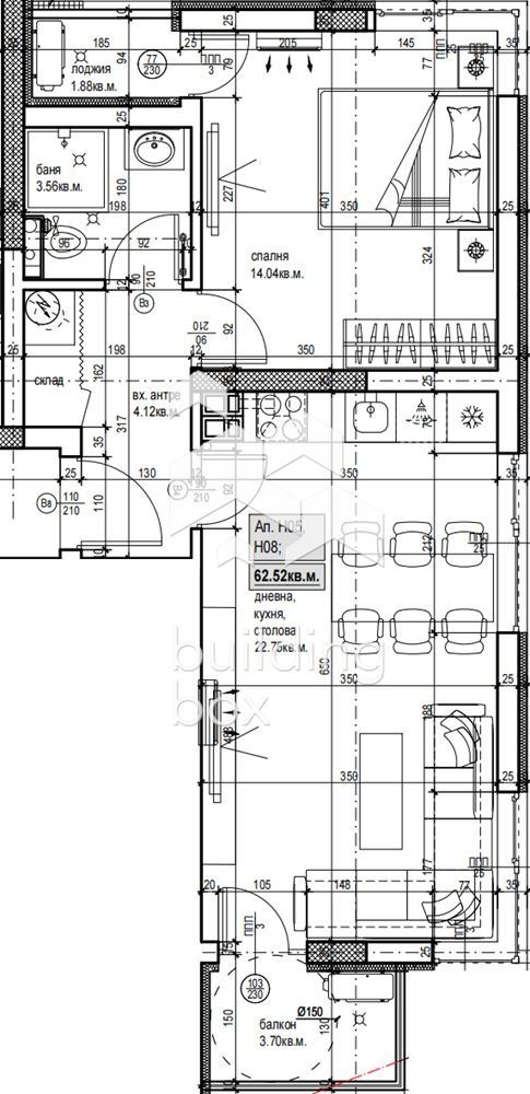 Продава 2-СТАЕН, гр. Пловдив, Христо Смирненски, снимка 2 - Апартаменти - 54345032