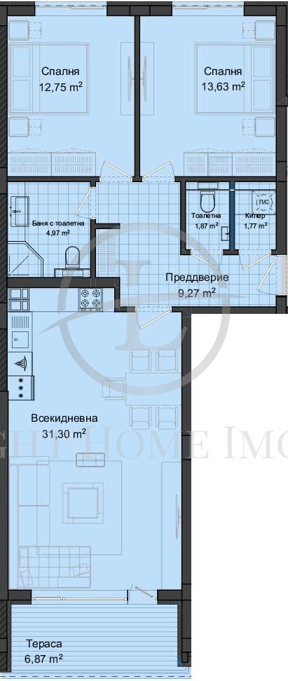 Til salgs  2 soverom Plovdiv , Gagarin , 116 kvm | 80523382 - bilde [3]