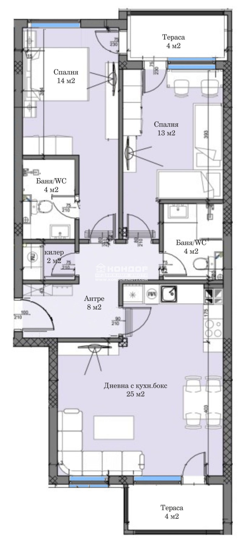 Zu verkaufen  2 Schlafzimmer Plowdiw , Karschijaka , 107 qm | 75628831