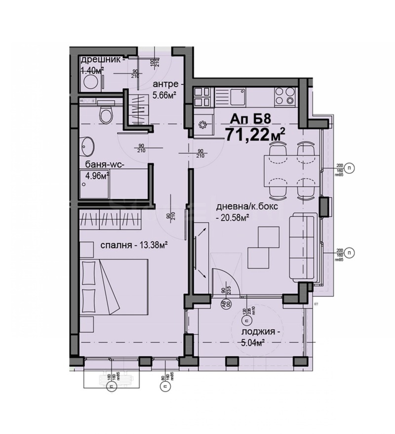 Zu verkaufen  1 Schlafzimmer Sofia , Ljulin 5 , 71 qm | 28184410 - Bild [2]