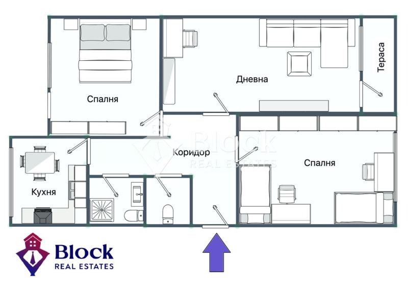 Продава 3-СТАЕН, гр. Етрополе, област София област, снимка 1 - Aпартаменти - 47965106