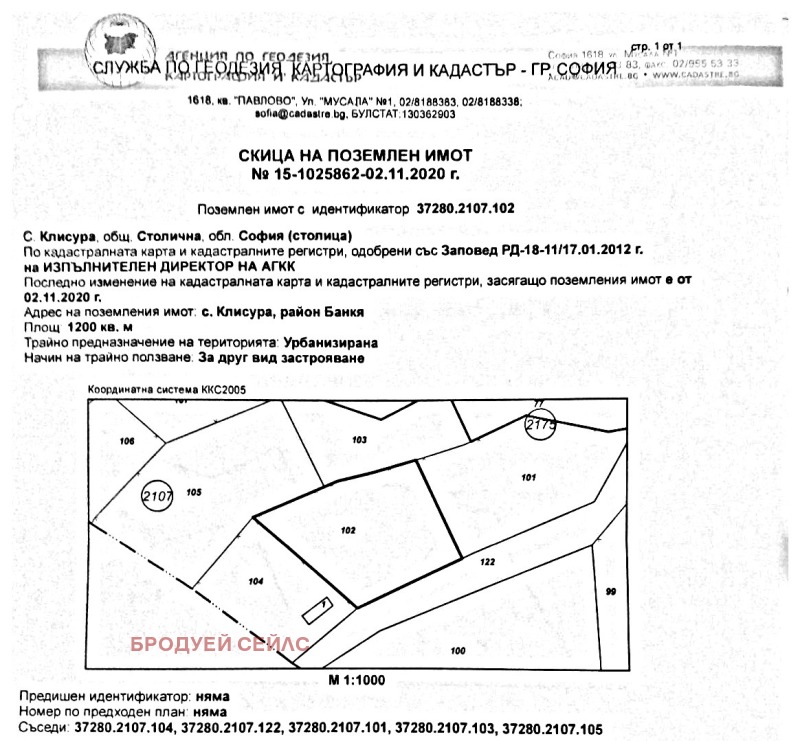 Продава  Парцел град София , гр. Банкя , 2400 кв.м | 20099876 - изображение [4]