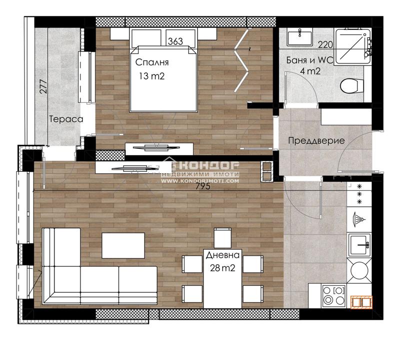 De vânzare  1 dormitor Plovdiv , Vâstaniciesci , 76 mp | 20686192 - imagine [2]