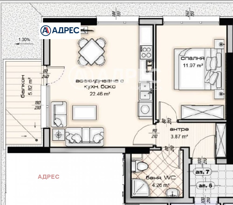 In vendita  1 camera da letto Varna , Vladislav Varnenchik 1 , 72 mq | 70426024 - Immagine [4]