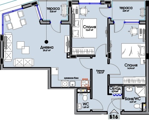 Продава 2-СТАЕН, гр. Бургас, област Бургас, снимка 5 - Апартаменти - 50950144