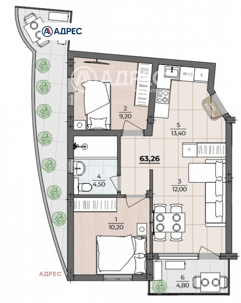 Продава 2-СТАЕН, гр. Варна, м-т Ален мак, снимка 7 - Апартаменти - 53537070