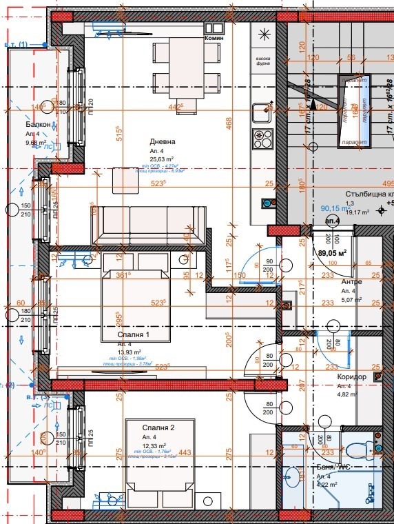 En venta  2 dormitorios Stara Zagora , Operata , 122 metros cuadrados | 62214179 - imagen [5]