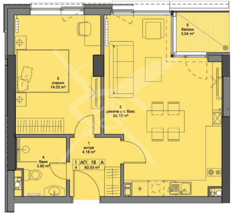 Продава  2-стаен град София , Кръстова вада , 72 кв.м | 91117756