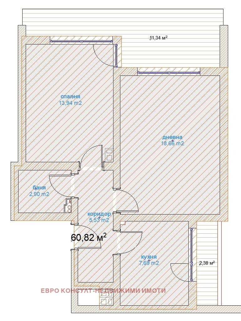 Продаја  1 спаваћа соба Софија , Лозенец , 62 м2 | 77210523 - слика [16]
