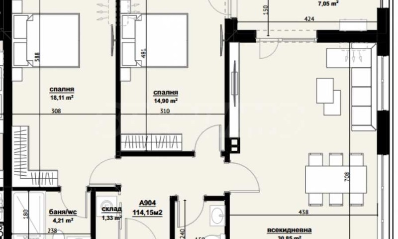 Продава 3-СТАЕН, гр. Бургас, Изгрев, снимка 2 - Aпартаменти - 48675376