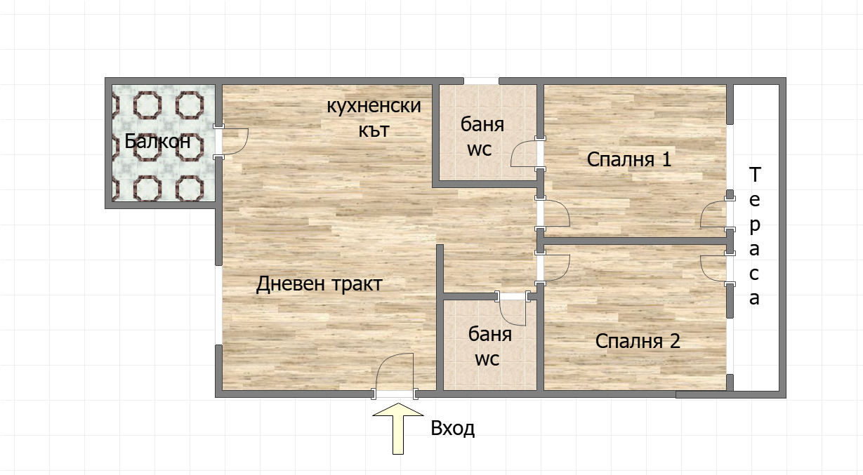 Продава 3-СТАЕН, гр. Каблешково, област Бургас, снимка 14 - Апартаменти - 55086655