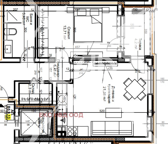 En venta  1 dormitorio Plovdiv , Ostromila , 76 metros cuadrados | 95365847