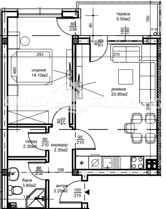 Продава 2-СТАЕН, гр. Пловдив, Беломорски, снимка 3 - Апартаменти - 52706478