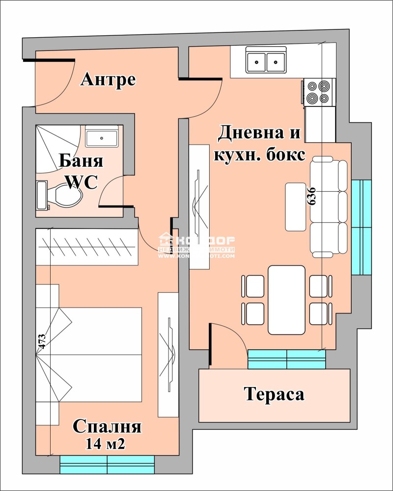 En venta  1 dormitorio Plovdiv , Trakiya , 75 metros cuadrados | 23452007 - imagen [3]