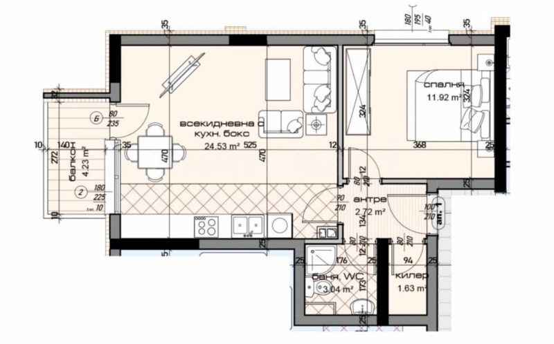 Na prodej  1 ložnice Varna , Mladost 1 , 69 m2 | 96857943 - obraz [5]