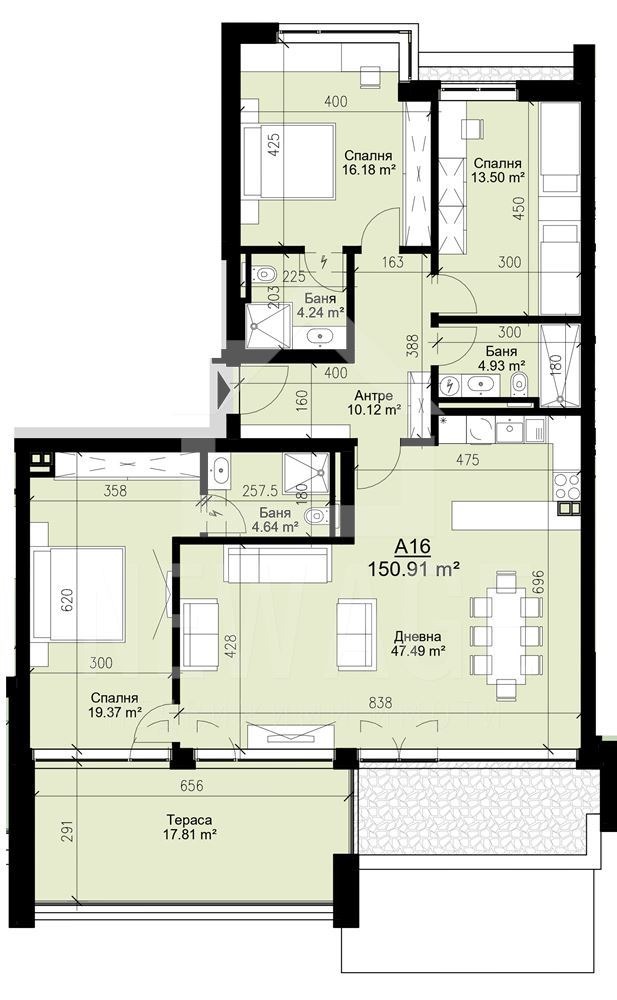 Продава 4-СТАЕН, гр. Варна, Бриз, снимка 6 - Апартаменти - 51995322