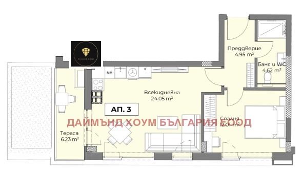 На продаж  1 спальня Пловдив , Христо Смирненски , 77 кв.м | 29746435 - зображення [3]